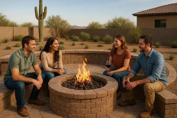 Outdoor Fireplace Enjoyment b